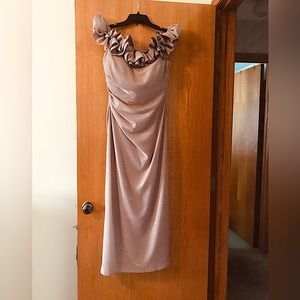 Formal shimmery dress bought and worn for wedding last June.